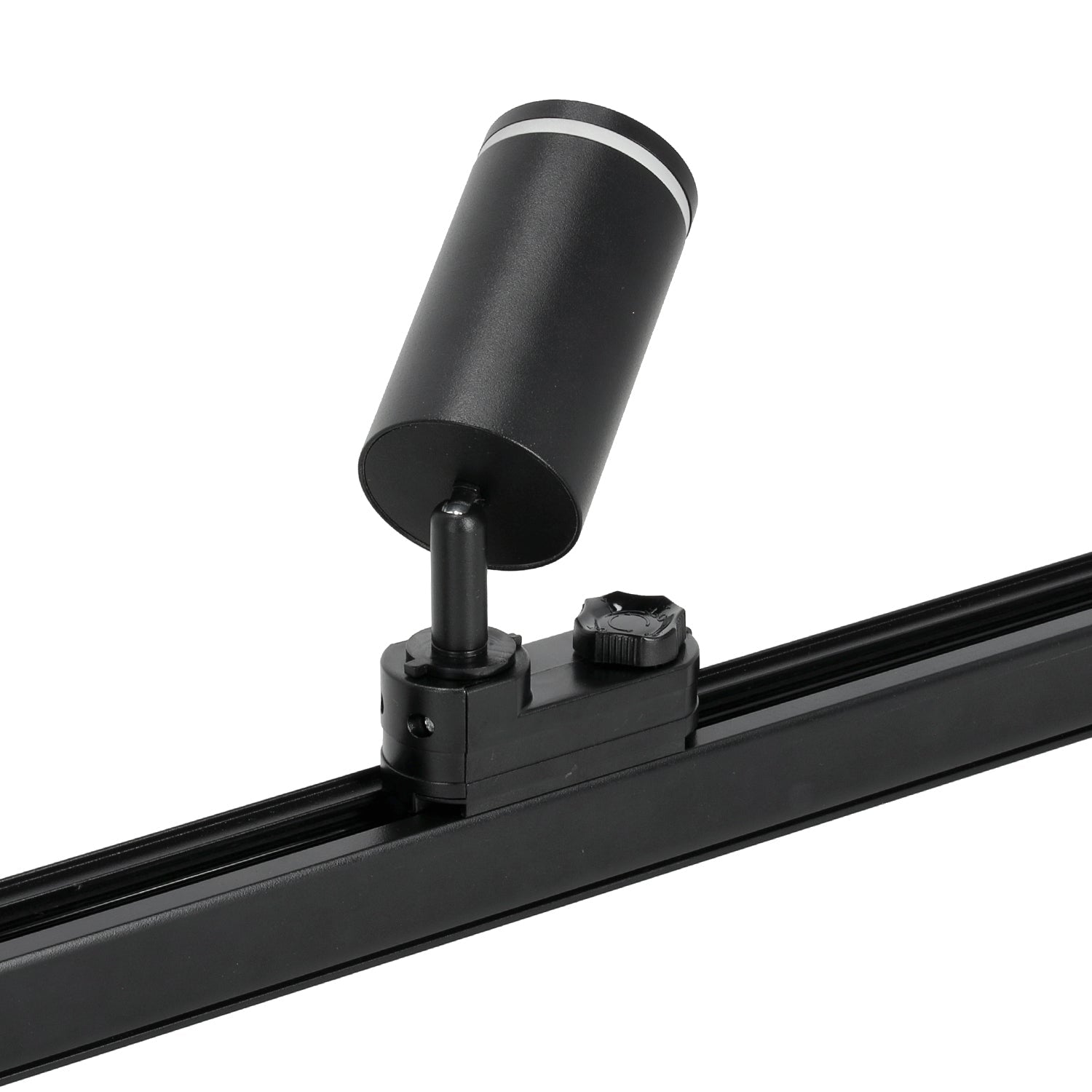 Zestaw Szynowy 3 FAZOWY 4x Lampa na GU10 + Szyna 1m+2m + Łącznik L CZARNY - LAITICA