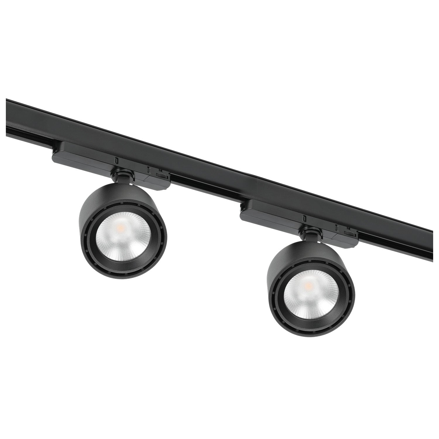 Zestaw szynowy 3 fazowy szyna 2m, 2x LED 20W CZARNY kompletny zestaw - LAITICA