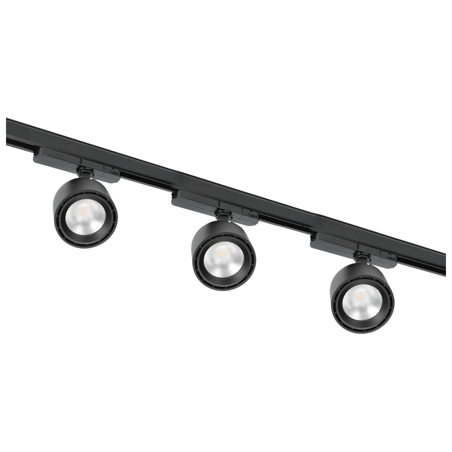 Zestaw szynowy 3 fazowy szyna 2m, 3x LED 10W CZARNY kompletny zestaw - LAITICA