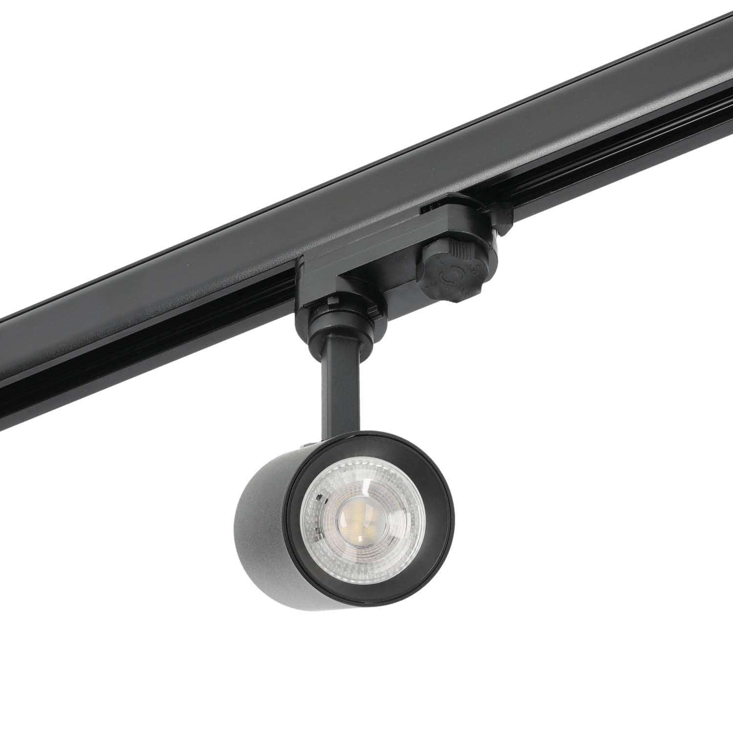 Zestaw szynowy 3 fazowy szyna 4x1m, 4x łącznik L, 8x Lampa CZARNY - LAITICA