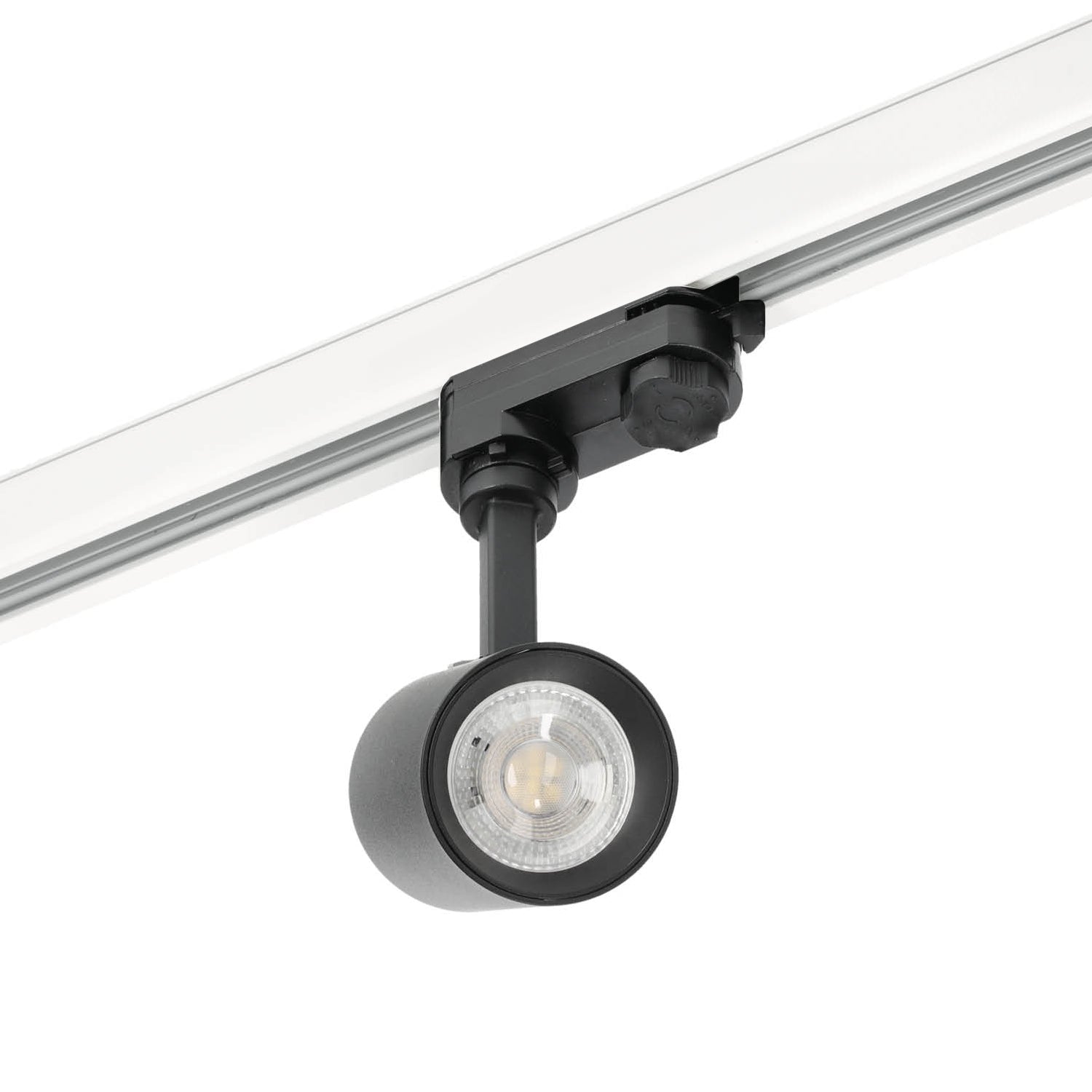 Zestaw szynowy 3 fazowy szyna biała 2m, 5x Lampa CZARNA kompletny zestaw - LAITICA