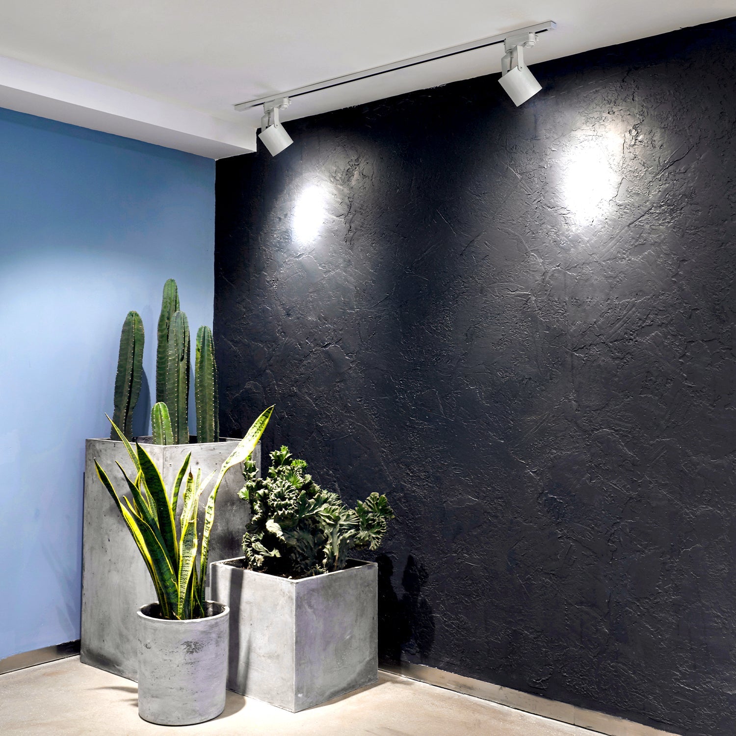 Zestaw Szynowy Biały 3 fazowy 2x Reflektor na GU10 + Szyna 1m Komplet - LAITICA