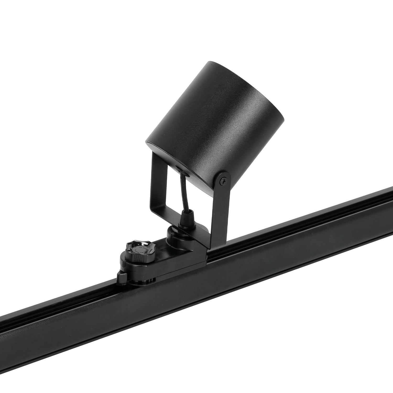 Zestaw Szynowy Czarny 3 fazowy 4x Reflektor GU10 + Szyna 1m+2m + Łącznik L - LAITICA