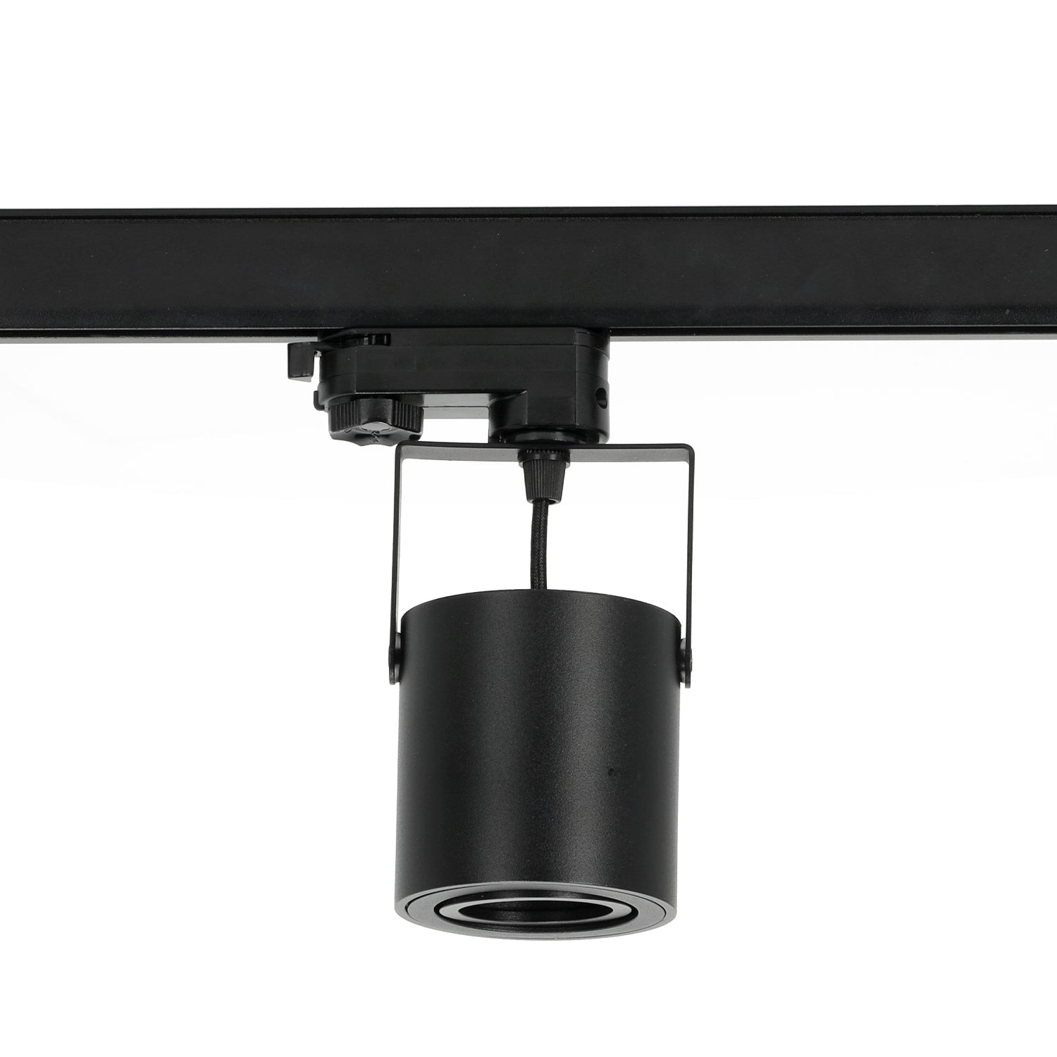 Zestaw Szynowy Czarny 3 fazowy 4x Reflektor GU10 + Szyna 1m+2m + Łącznik L - LAITICA